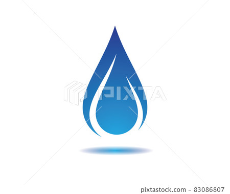 Water drop vector icon illustration 83086807