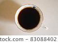 Top view of coffee cup 83088402