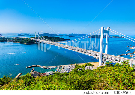 岡山縣倉敷市瀨戶橋（來自和休山山頂展望台） 83089565