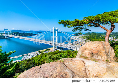 岡山縣倉敷市瀨戶橋(來自和休山山頂展望台) 岡山縣倉敷市瀨戶橋(來自和休山山頂展望台) 83089566