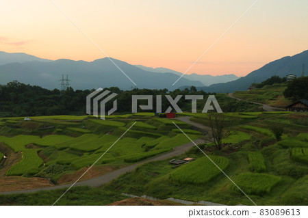 Tanada, a terraced rice field, sunrise Tanada, a terraced rice field, sunrise 83089613