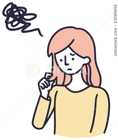 頭髮損傷bogus婦女例證 頭髮損傷bogus婦女例證 83089849