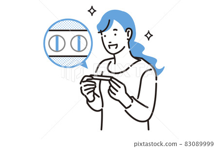 一個看到懷孕測試很高興的女人 83089999