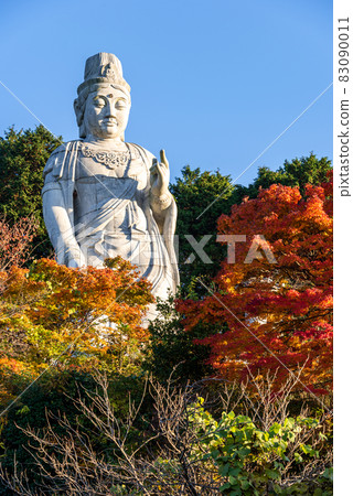 《Nara Prefecture》 Nanhokaji Temple (Tsubosaka Temple) Tenjiku Watari Daikannon Stone Statue 《Nara Prefecture》 Nanhokaji Temple (Tsubosaka Temple) Tenjiku Watari Daikannon Stone Statue 83090011