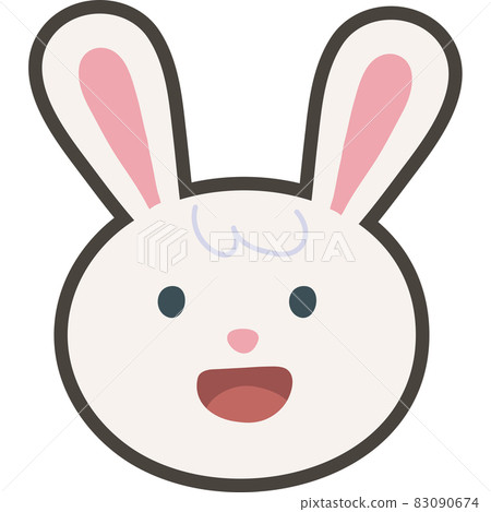 Rabbit face animal cartoon 83090674