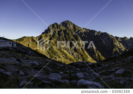 《Northern Alps, Toyama Prefecture》 Morgenroth of Mt. Tsurugi from Tsurugisawa Campground 83092389