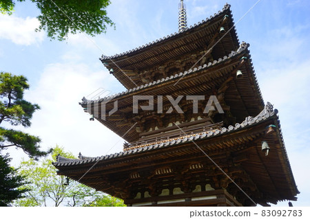 Japanese Garden Former Tomyoji Triple Pagoda Japanese Garden Former Tomyoji Triple Pagoda 83092783
