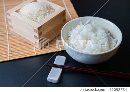Japanese food rice white rice image close-up material Japanese food rice white rice image close-up material 83092784