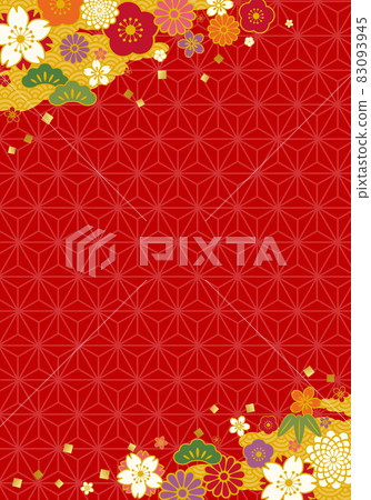 Vector illustration of Japanese pattern flower background 83093945