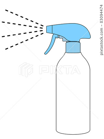 藍色噴霧容器和霧的插圖 藍色噴霧容器和霧的插圖 83094474