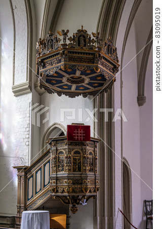 The interior of the St Jurgen church at Juergensby in Flensburg, Germany 83095019