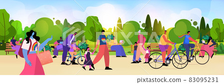 gay lesbian families walking in park together transgender love LGBT community concept landscape background 83095231