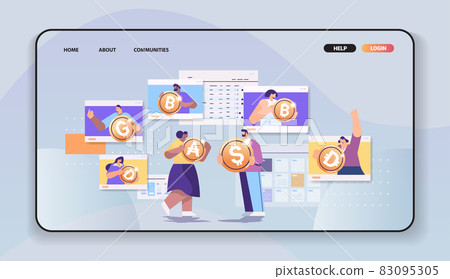 businesspeople holding golden crypto coins cryptocurrency mining virtual money digital currency blockchain businesspeople holding golden crypto coins cryptocurrency mining virtual money digital currency blockchain 83095305