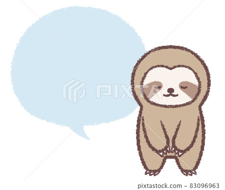 Sloths and speech bubbles to bow 83096963