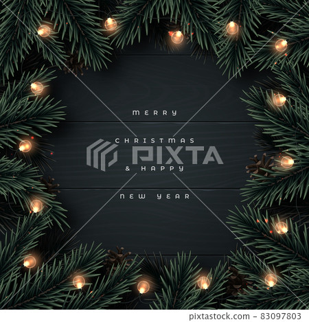 Merry Christmas and Happy New year background. 83097803