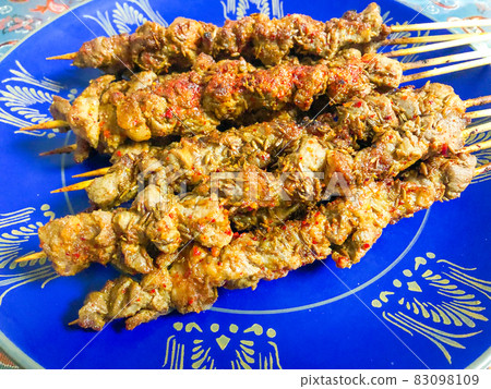 Xinjiang Silk Road specialty, mutton skewers Xinjiang Silk Road specialty, mutton skewers 83098109