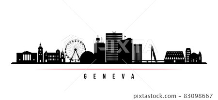Geneva skyline horizontal banner.  83098667