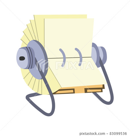 Storage Rolodex, accompanied by flat design illustrations 83099536