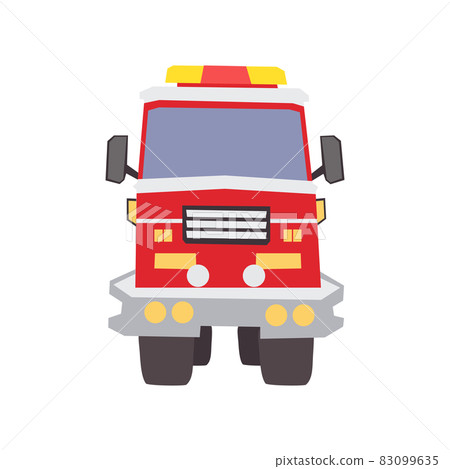 Flat fire truck icon. Flat design fire fighting equipment icon Flat fire truck icon. Flat design fire fighting equipment icon 83099635