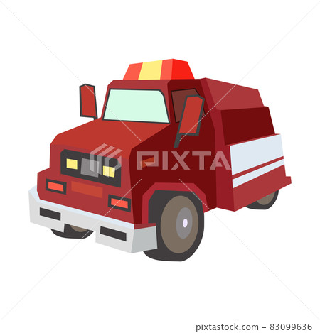 flat vector illustration set of fire engine truck and fireman flat vector illustration set of fire engine truck and fireman 83099636