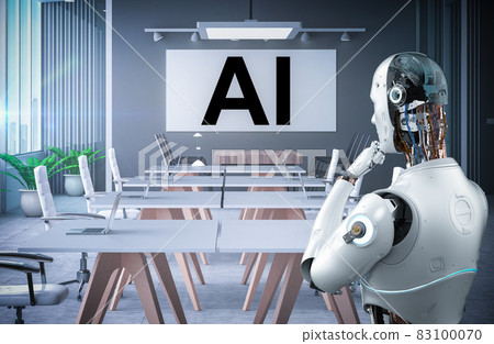 Ai robot work in smart office - Stock Illustration [83100070] - PIXTA