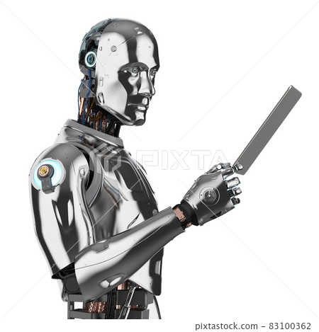 Ai robot work with digital tablet Ai robot work with digital tablet 83100362