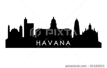 Havana skyline silhouette. Havana skyline silhouette. 83100853