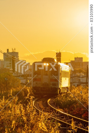 Hanasaki Line lumber railroad crossing Hanasaki Line lumber railroad crossing 83103990