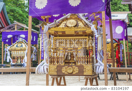 神轎祭、傳統活動、春夏祭、祭典、華麗的便攜式神社 83104197
