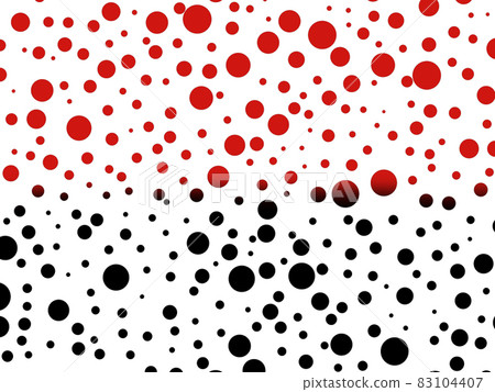White background texture with black-red large and small polka dots White background texture with black-red large and small polka dots 83104407