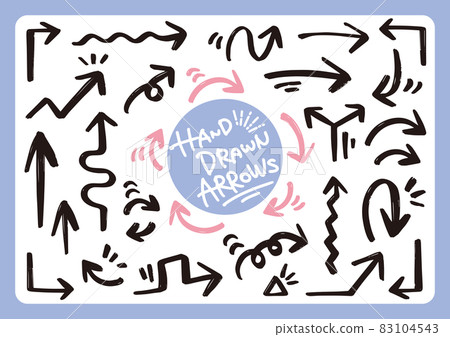 Hand drawn arrows set Hand drawn arrows set 83104543