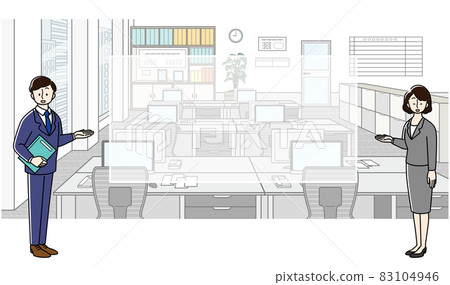 商務人士和辦公室背景 商務人士和辦公室背景 83104946