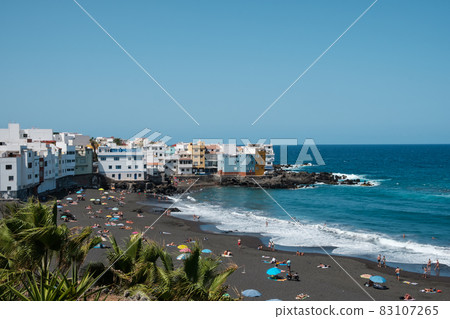 People at beach in Puerto de la Cruz, Tenerife, People at beach in Puerto de la Cruz, Tenerife, 83107265