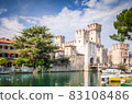 Panoramic view on Scaligero castle in Sirmione near lake Garda 83108486