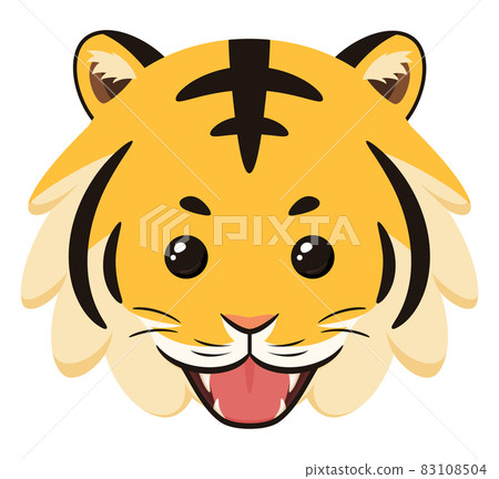 老虎插圖_face_opening_可愛的眼睛 老虎插圖_face_opening_可愛的眼睛 83108504