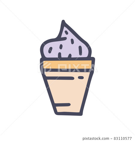 ice cream color vector doodle simple icon ice cream color vector doodle simple icon 83110577