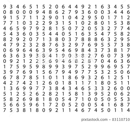 Number background. Random digits string. Vector simple pattern. Zero to nine mathematic backdrop. Number background. Random digits string. Vector simple pattern. Zero to nine mathematic backdrop. 83110710