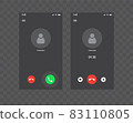 Video phone chat user interface, video calls via handy UI 83110805