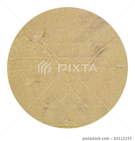 Brown and beige corrugated cardboard detail, isolated on black background Brown and beige corrugated cardboard detail, isolated on black background 83112255