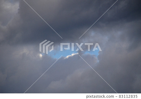 White and gray, fluffy clouds in blue sky White and gray, fluffy clouds in blue sky 83112835