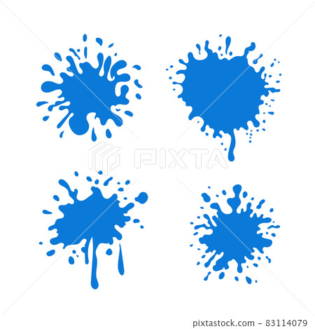 set of Blue vector water splash set of Blue vector water splash 83114079