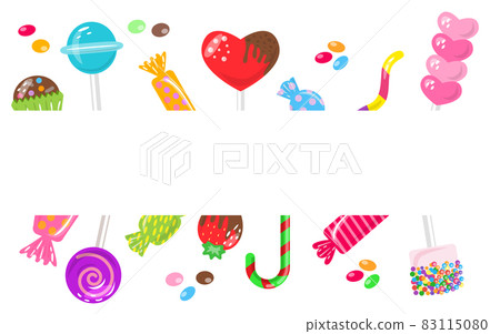 Candy frame template sweets assorted bonbon decor Candy frame template sweets assorted bonbon decor 83115080