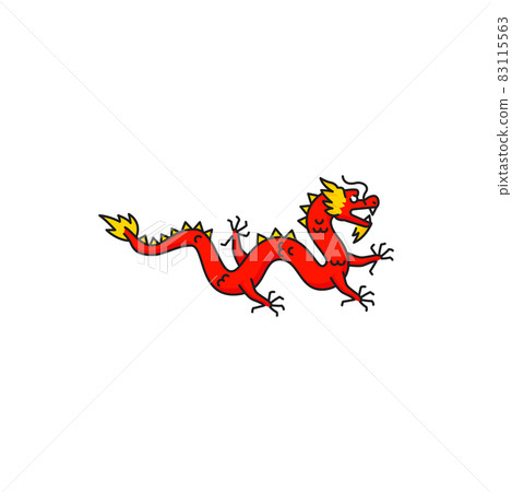 Chinese horoscope sign dragon lunar year Stock Illustration