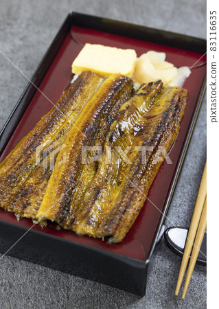 美味的星鰻豐盛的午餐 美味的星鰻豐盛的午餐 83116635
