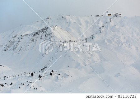 Skiing slopes from the top Skiing slopes from the top 83116722