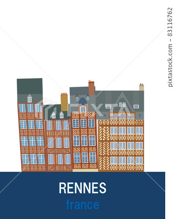 Rennes France france leaning house 83116762