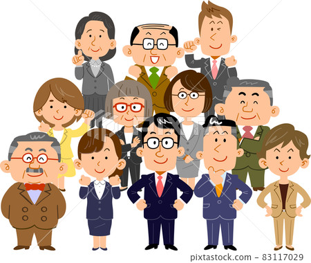 Teams of business people of various ages Teams of business people of various ages 83117029