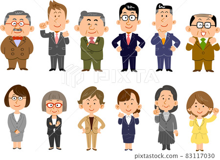 Teams of business people of different ages and genders 83117030