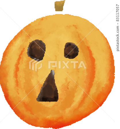 水彩風格驚喜圓臉萬聖節南瓜燈籠（無線） 83117057