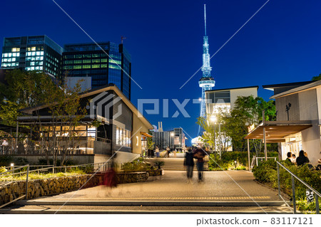 Nagoya Sakae Hisaya Odori Park Layered Hisaya Odori Park Chubu Electric Power MIRAI TOWER 夜景 Nagoya Sakae Hisaya Odori Park Layered Hisaya Odori Park Chubu Electric Power MIRAI TOWER 夜景 83117121